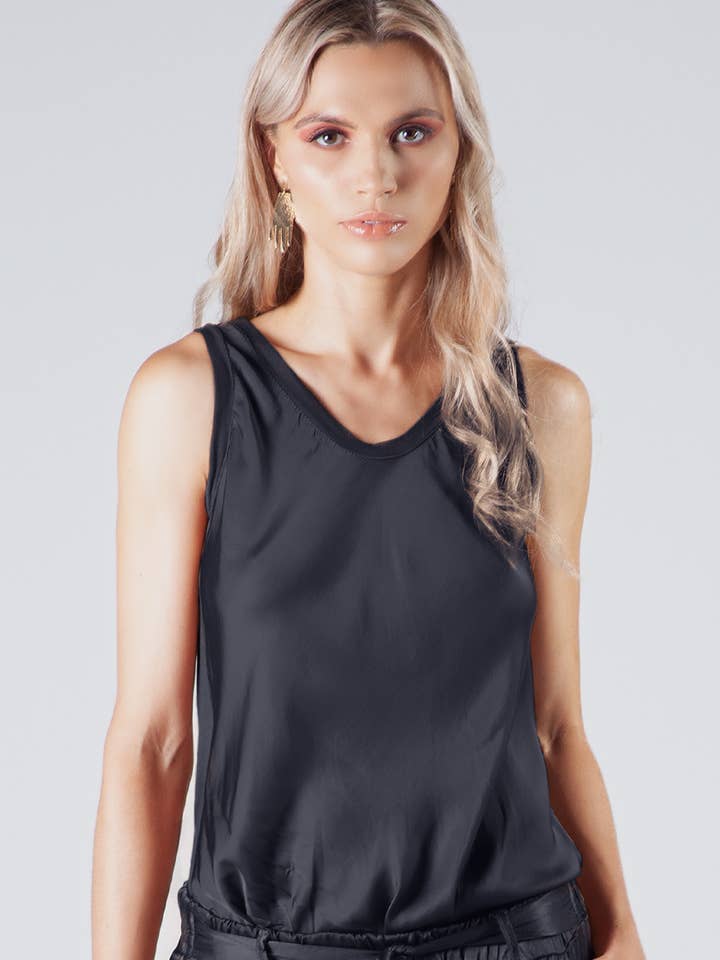 Elianne Satin Tank Top for wholesale by Zenara Woman