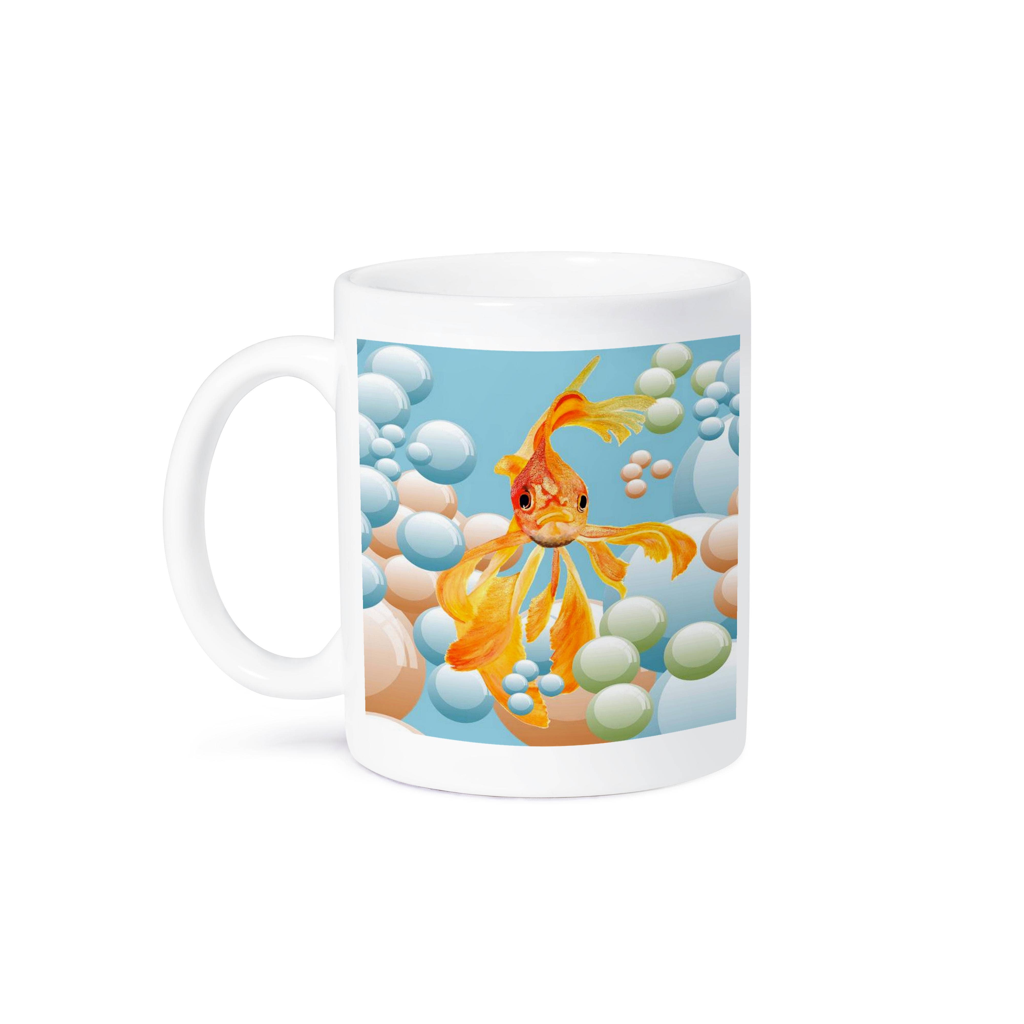 3dRose - Wholesale Coffee Mug - 3dRose, Blowing Bubbles - Goldfish, fantail, goldfish, fantail goldfish, ryukin, fancy goldfish, fantailed, Mug8