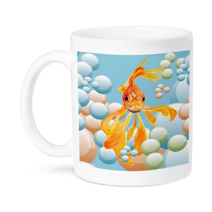 3dRose - Wholesale Coffee Mug - 3dRose, Blowing Bubbles - Goldfish, fantail, goldfish, fantail goldfish, ryukin, fancy goldfish, fantailed, Mug8