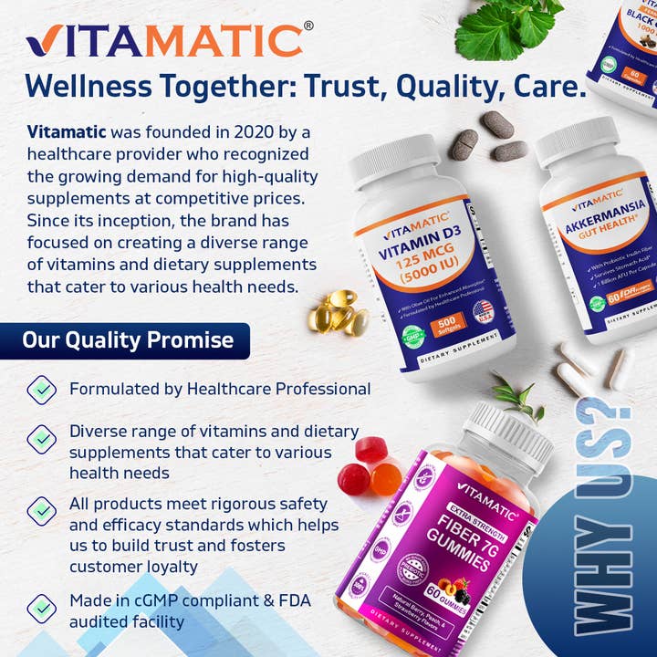 Vitamatic - Wholesale Oral Supplement/Vitamin - KSM-66 Ashwagandha Root Extract + Bioperine - 600mg, 60 Caps