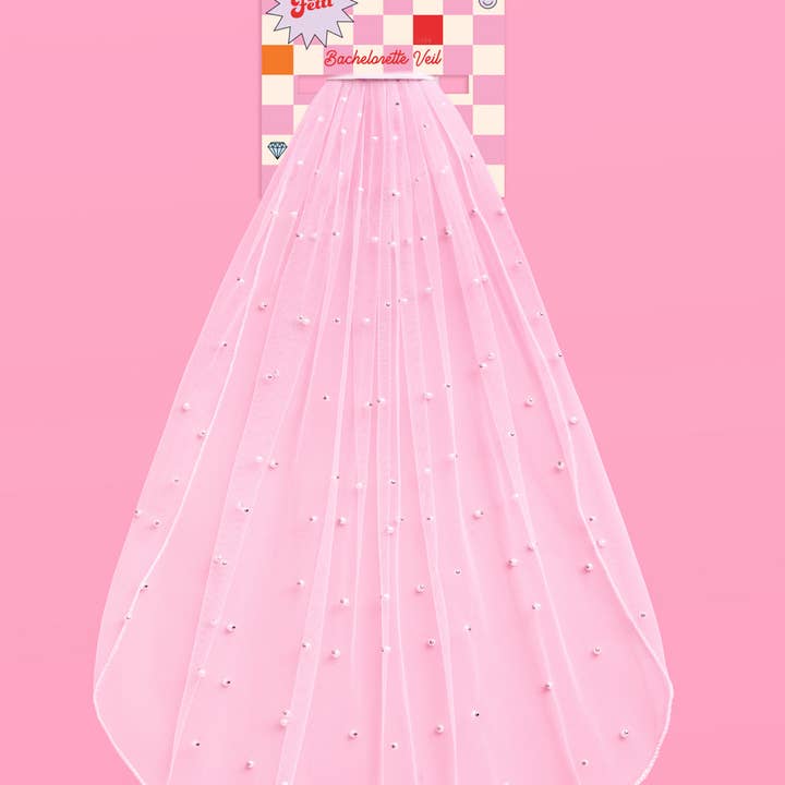 xo, Fetti - Wholesale Veil - Women's - Pearl Bridal Veil, Bachelorette Party Accessory1