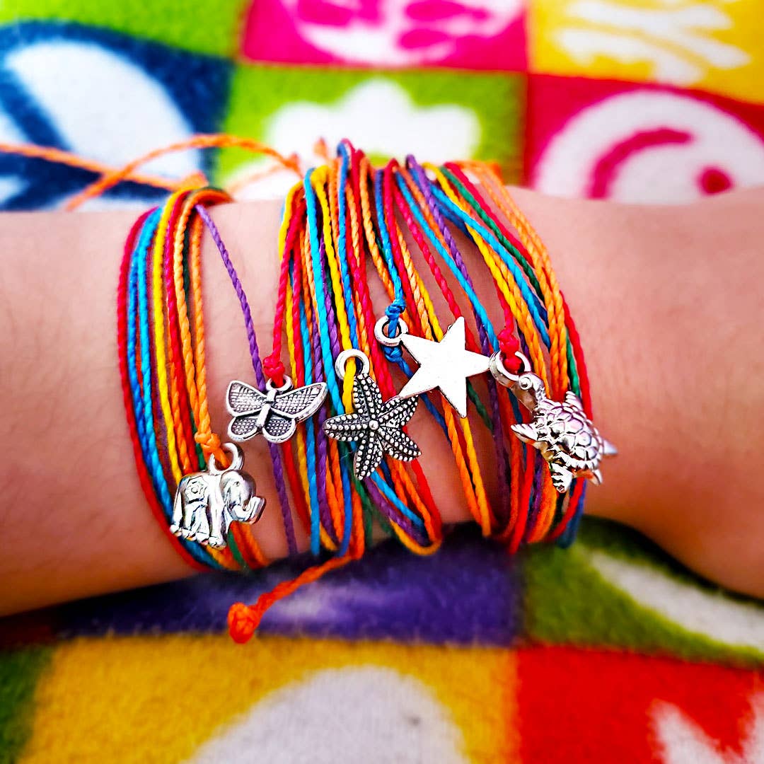 Pichincha - Wholesale Charm/Dangle Bracelet - Metal Charm Multi Strand String Pull Tie Bracelet1