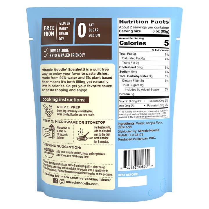 Miracle Noodle - Wholesale Pasta - Ready to Eat Noodles, Spaghetti style1