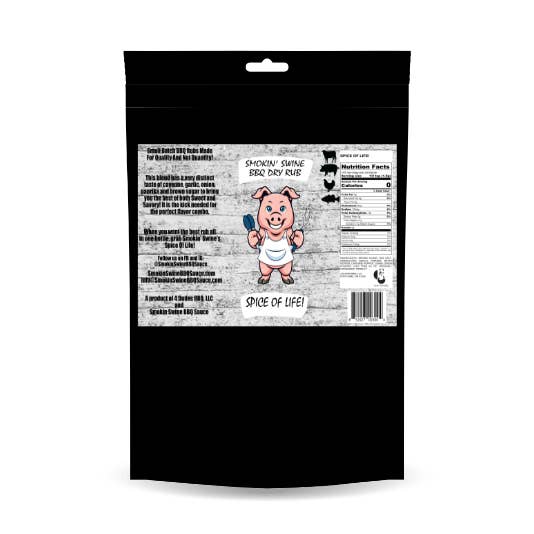 Spice Of Life! Dry Rub for wholesale by Smokin' Swine BBQ Sauce