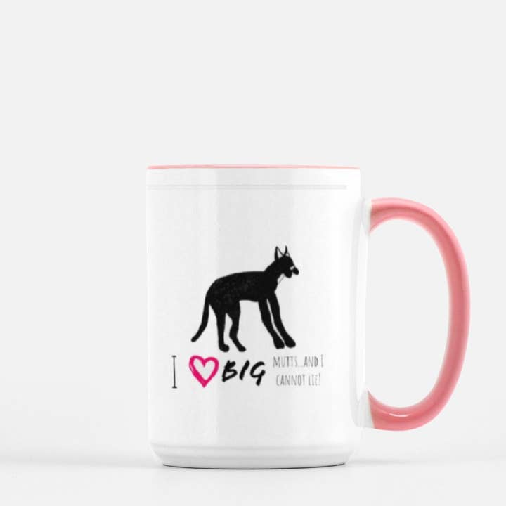 I Heart Big Mutts mug deluxe 15oz. for wholesale by NOLAs Finest Pet Care llc