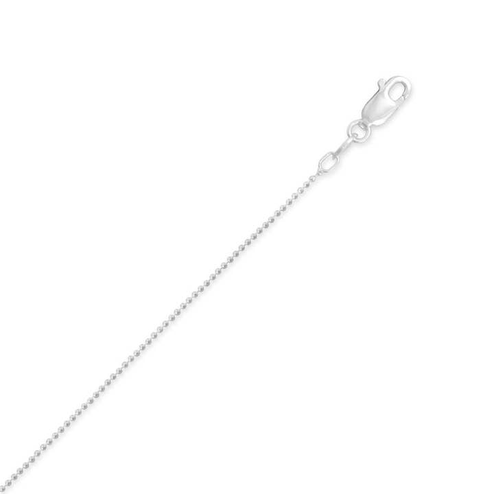Collana italiana a catena con perline (1 mm) per la vendita all'ingrosso da parte di Silver Stars Collection