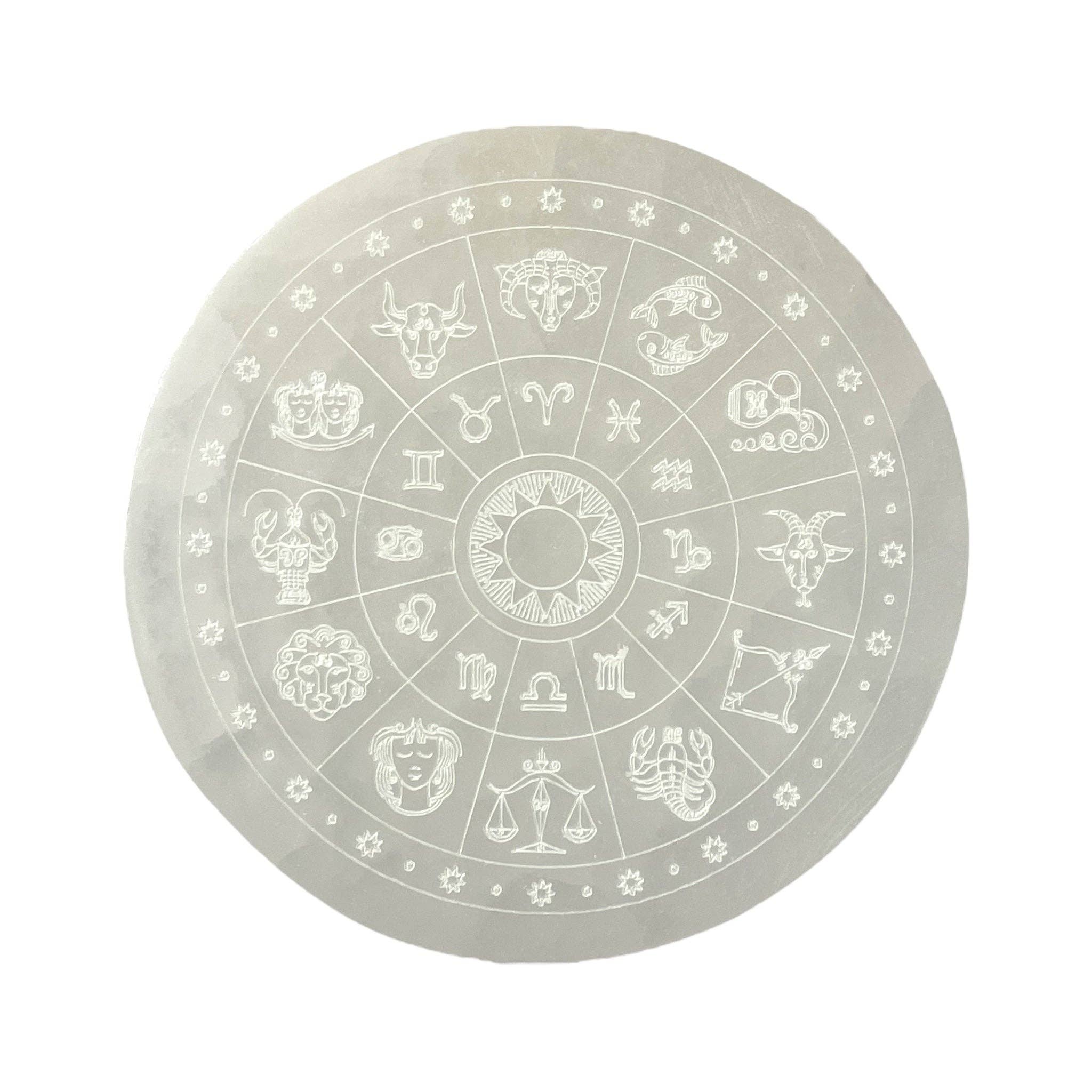 Foliesbijoux - Wholesale Plaque - Selenite Zodiac Sign Plaque