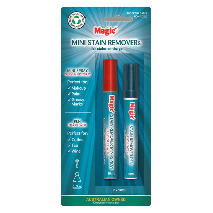 Rubbedin Cleaning - Wholesale Stain remover - Magic Mini Stain Remover Twin Pack (2 x 10mL)1