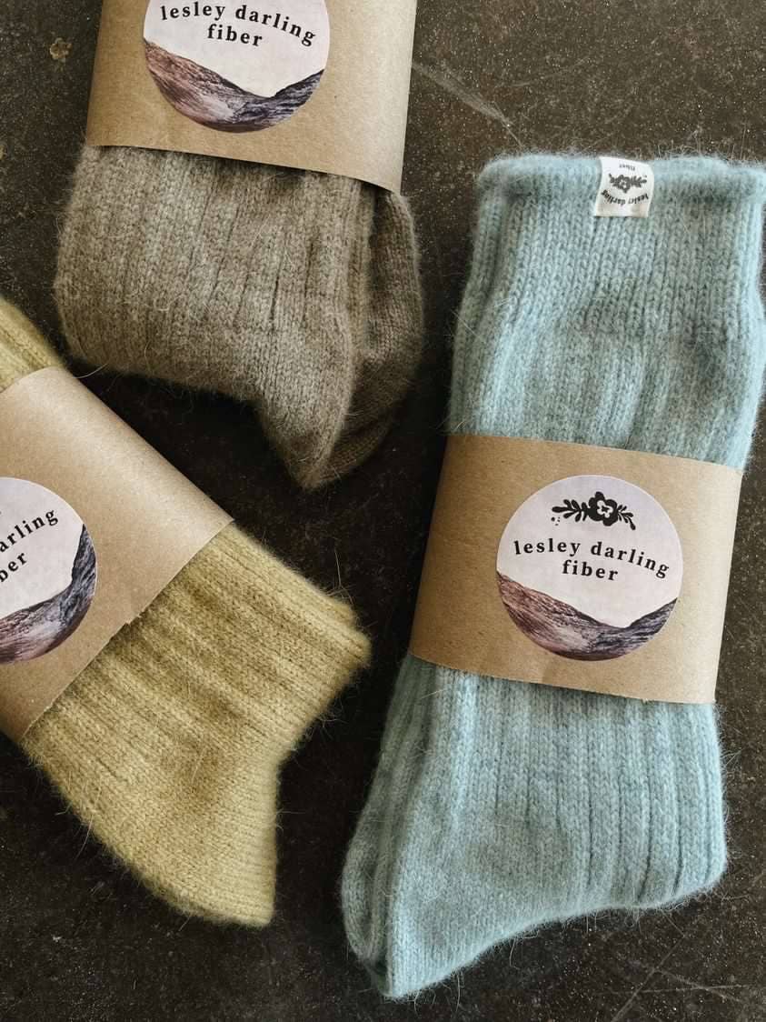 Lesley Darling Fiber - Wholesale Socks - Unisex - Naturally Dyed Wool Socks5