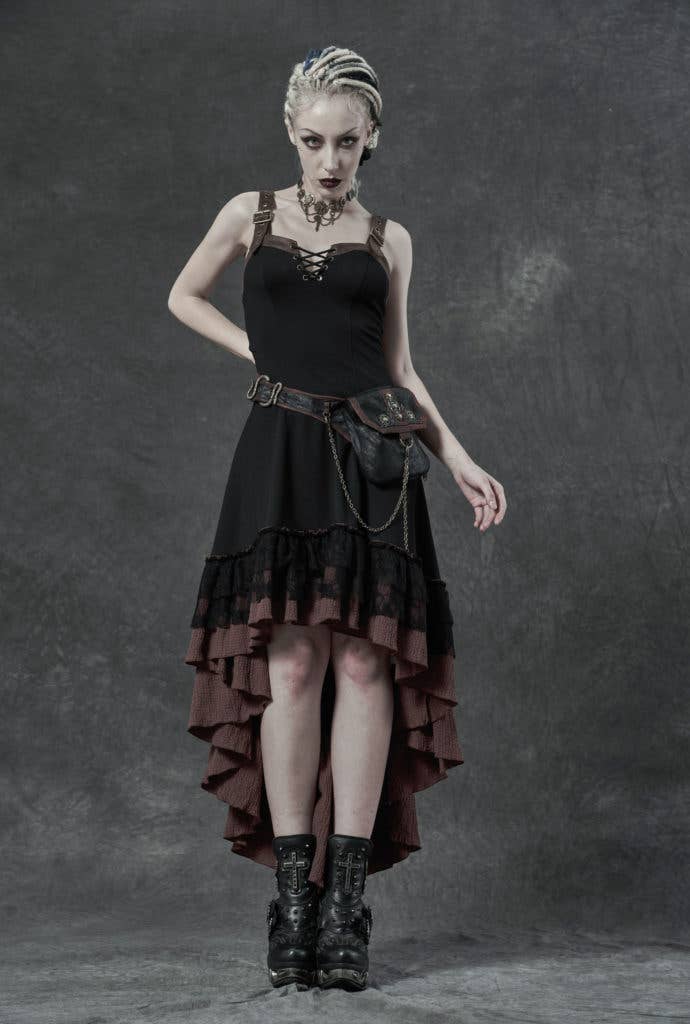 Brun WQ501 - Steampunk kjole med taljetaske for engroshandel på Faire4