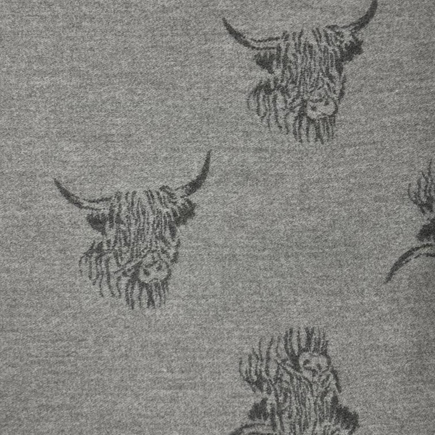 London Scarves - Wholesale Scarf - Women's - Highland cows on cashmere blend scarf finished with tassels12