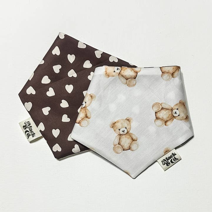 Teddybeer Kusjes Bandana *Omkeerbaar* voor wholesale door Mack & Co.