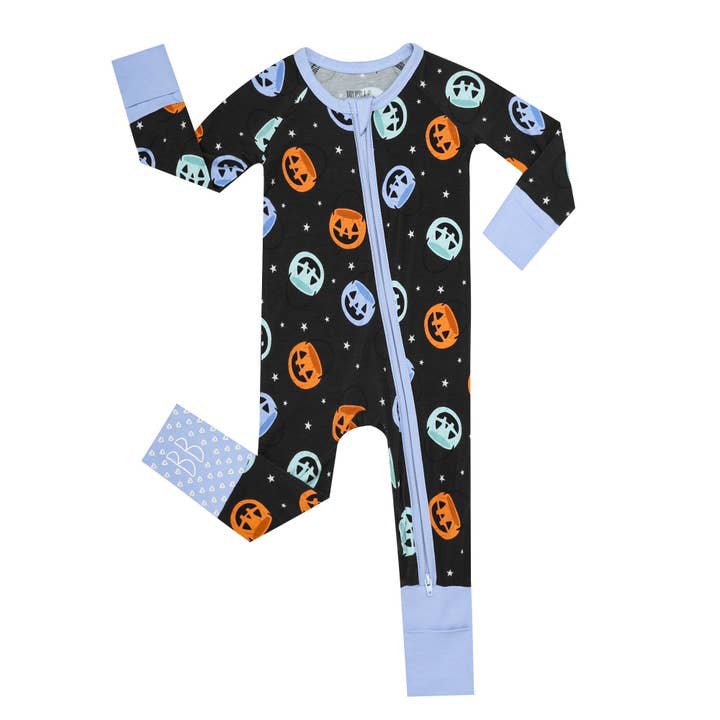 Happy Haunting Convertible Footies for wholesale by Baby Bean & Co.