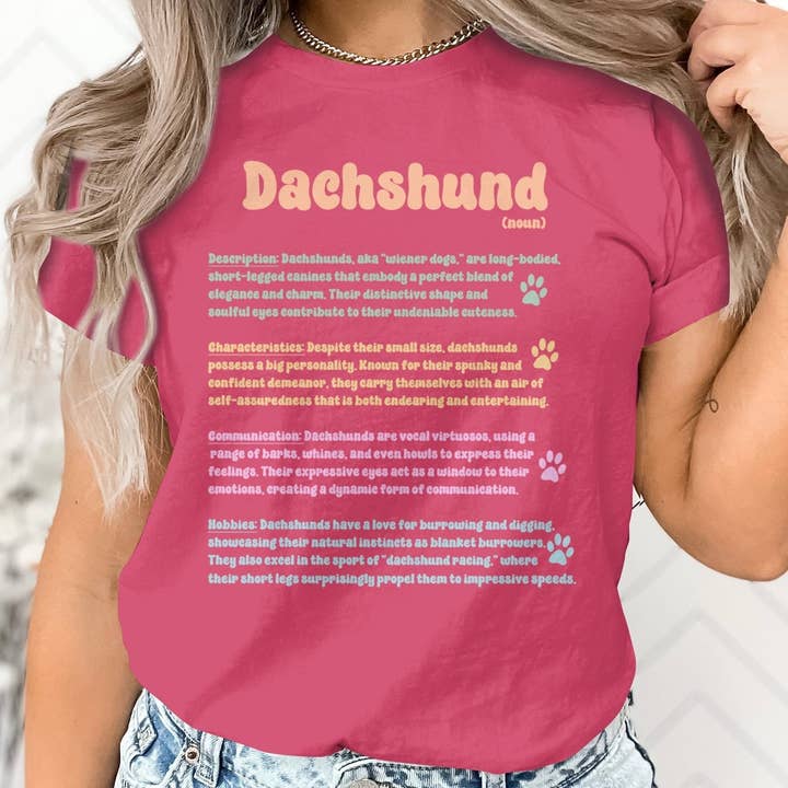 Divertida camisa de regalo de Dachshund para su mamá para venta al por mayor de Peaches Mommy