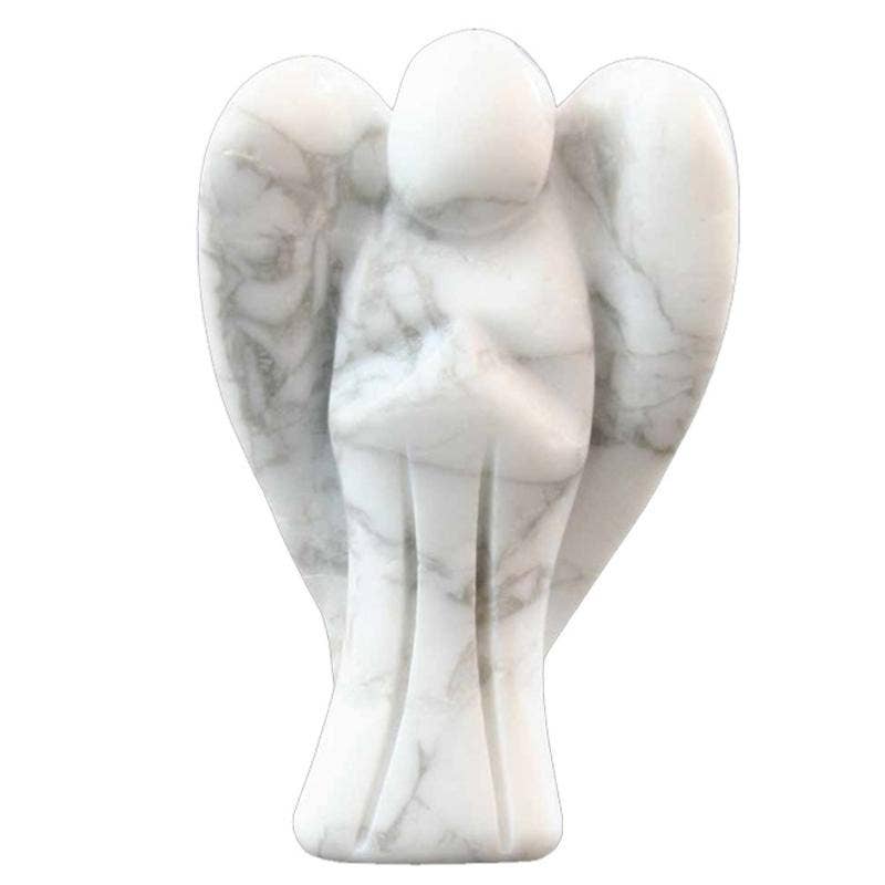 La Boîte à Cailloux - Vente Pierre et cristal de spiritualité - Ange howlite Zimbabwe A 30-35mm0