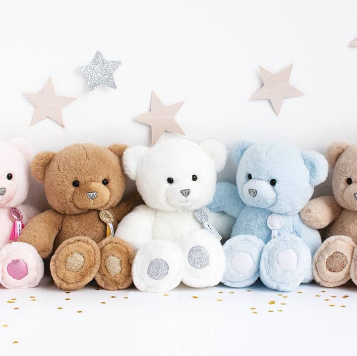 Charming Teddy Bear with Glitter Accents for wholesale by Doudou Et Compagnie