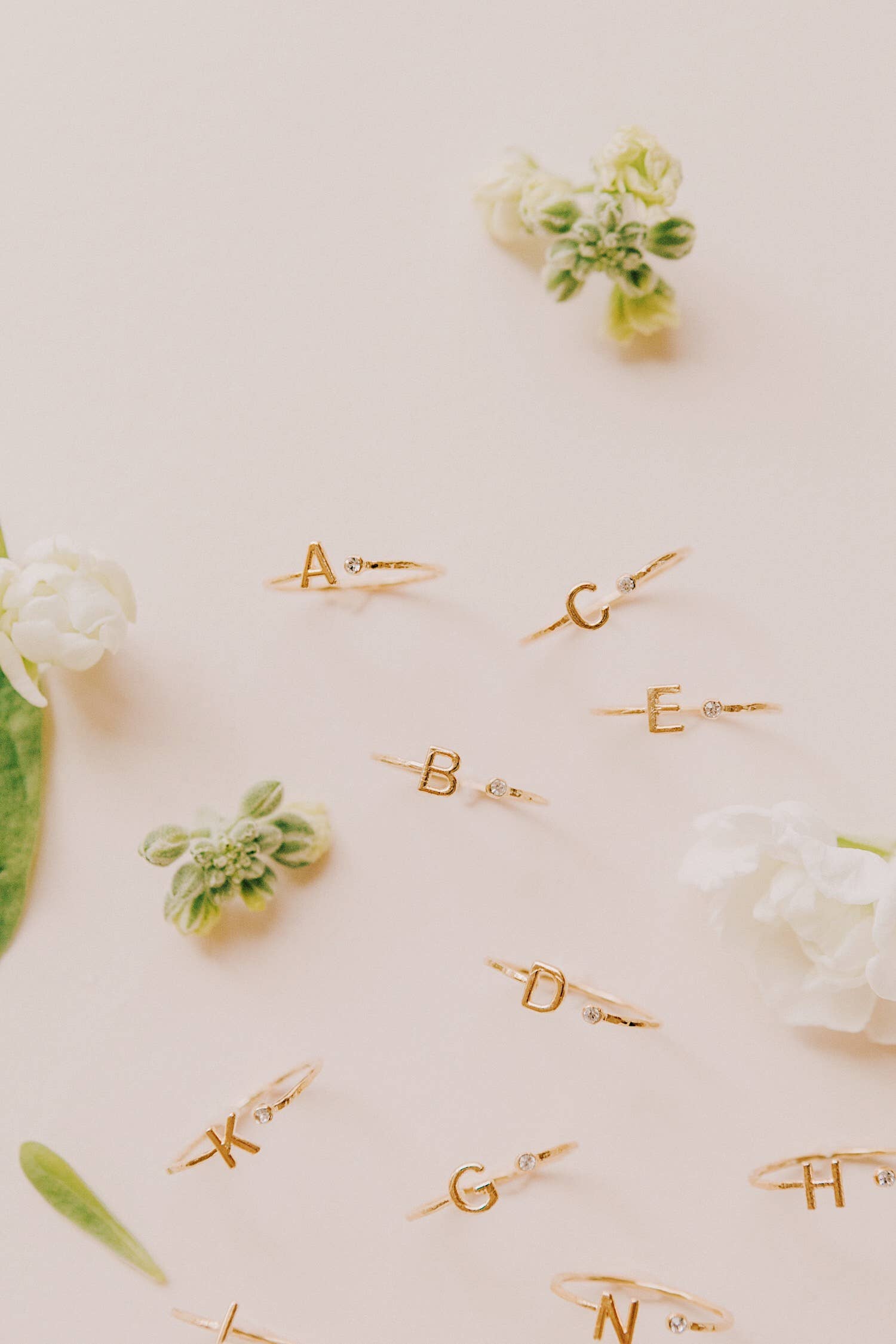 Katie Dean - Wholesale Band/Stacked Ring - 18K Gold Plated, Size 7 Initial Ring25