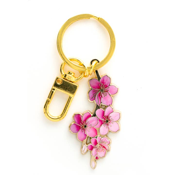 Happily Plants - Wholesale Keychain - Women's - Japanese Cherry Blossom Keychain & Bag Charm, Floral Gift4