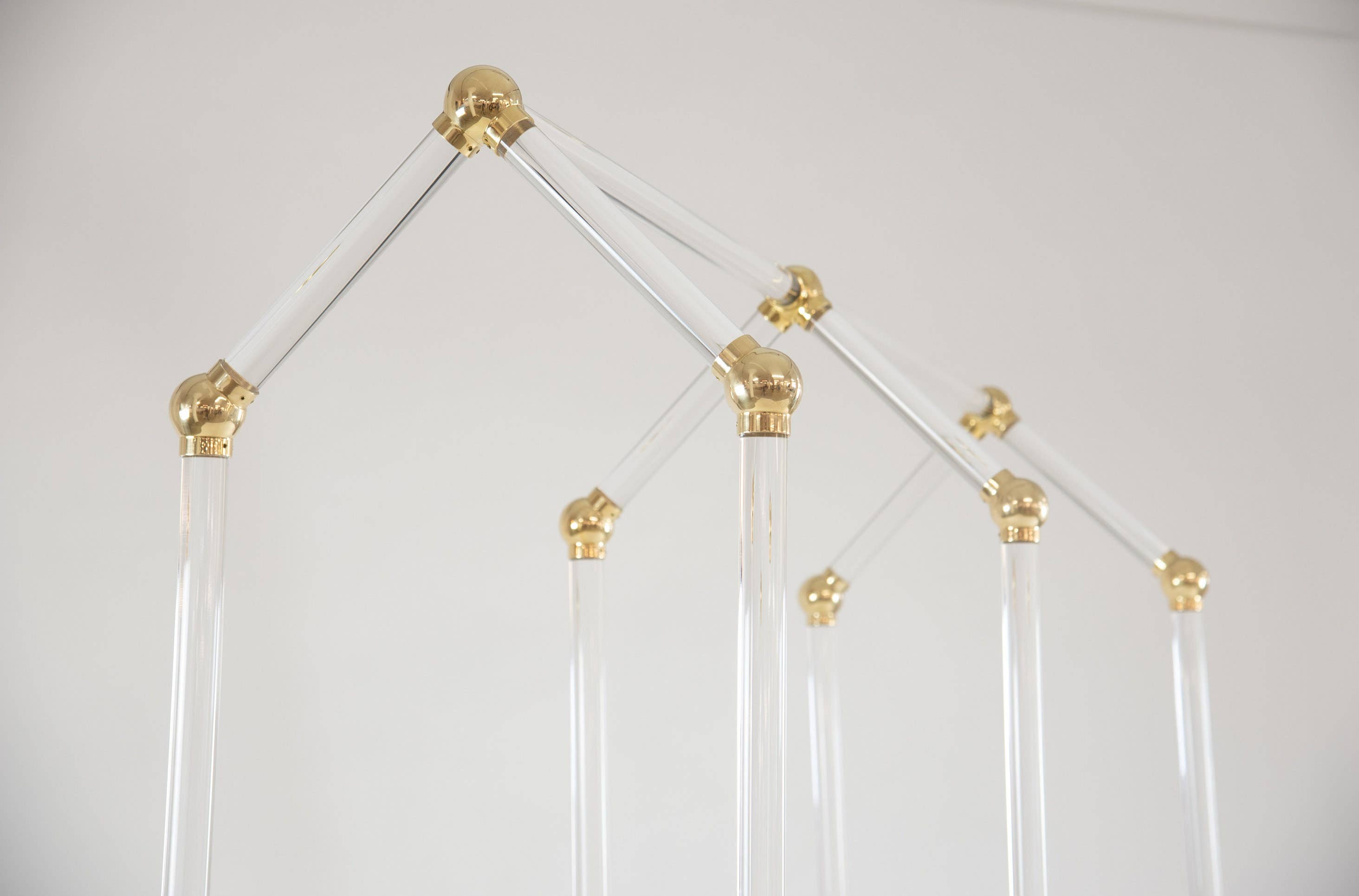 LuxHoldups - Wholesale Coat Rack - Lucite and Brass Clothing Rack for Retail and Storage6