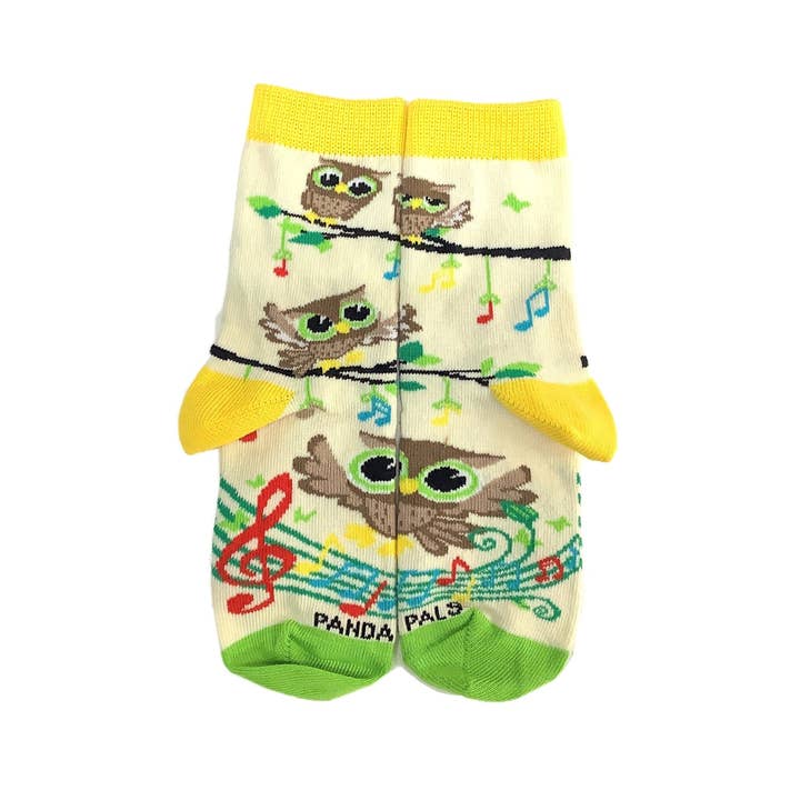 Chaussettes Owls Chorus Music Notes (3-7 ans) du Sock Panda pour la vente par Sock Panda
