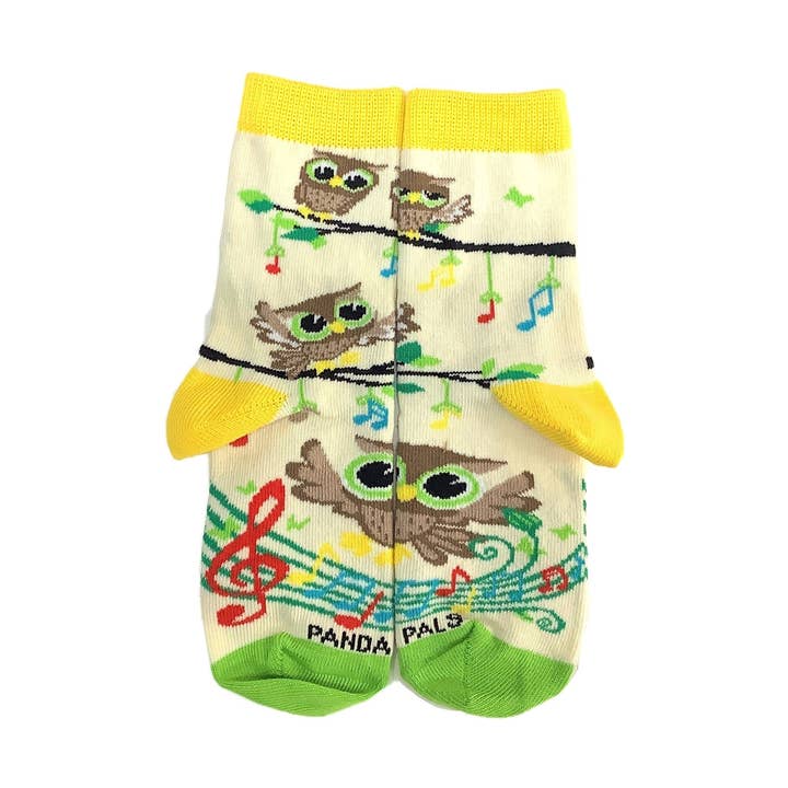 Calcetines con notas musicales de coro de búhos (3-7 años) de Sock Panda para venta al por mayor de Sock Panda