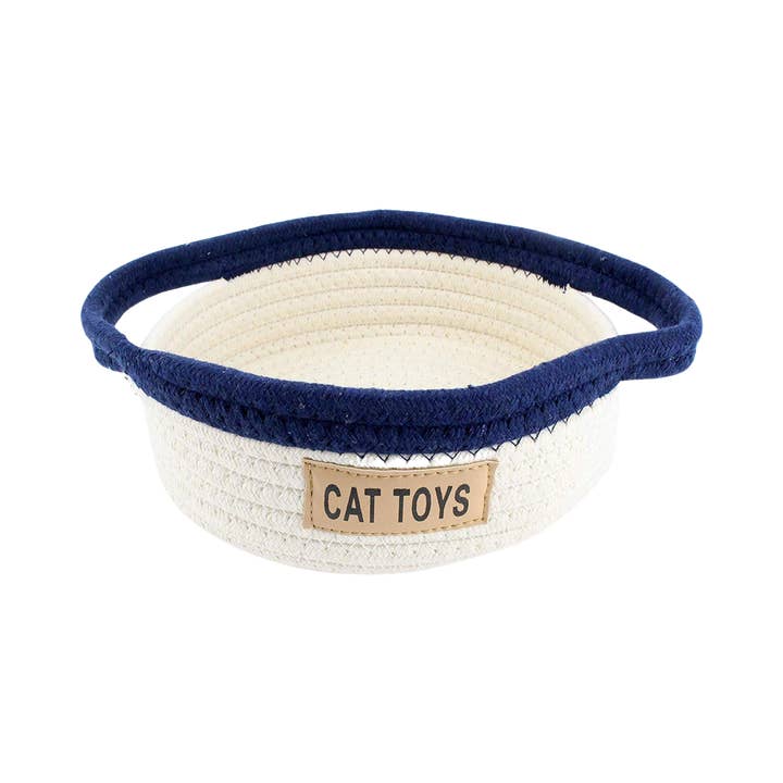 Midlee Designs - Wholesale Pet Toy - Cat - Midlee Cat Toy Rope Cotton Basket (Small)3