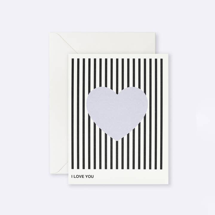 Lettuce | Card | I Love You Lavender Heart for wholesale by Father Rabbit Merchant & Lettuce