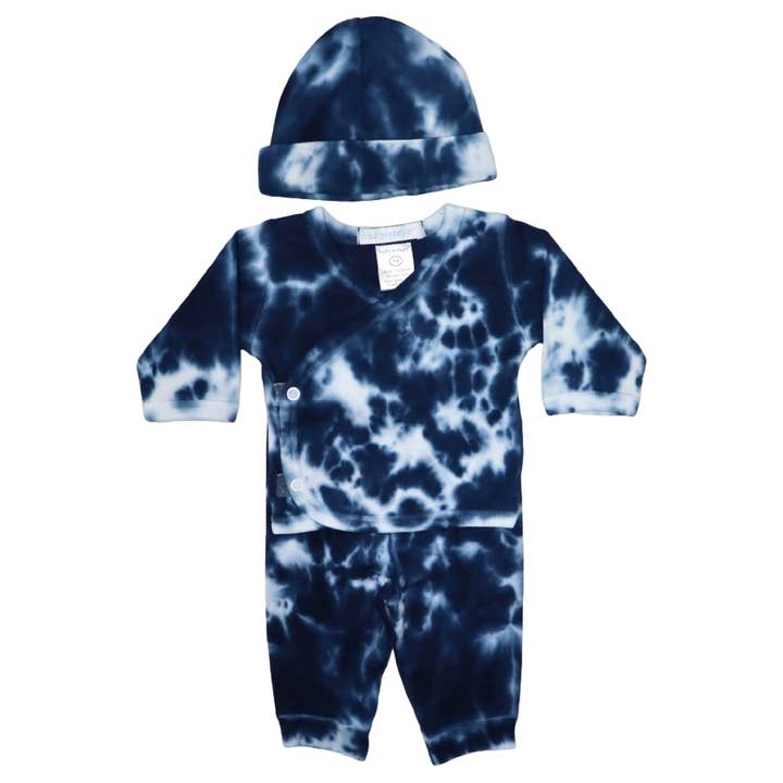 717TD-KAI Baby Tie Dye 3 Piece Set - Kai for wholesale by 🤍Baby Steps and Mish Kids