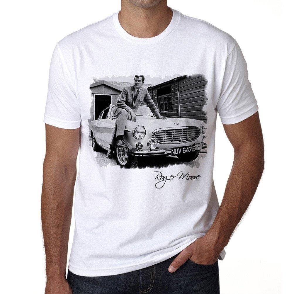 Blanc Roger Moore Car, t Shirt Homme, Roger Moore, Cadeau Homme for wholesale on Faire2