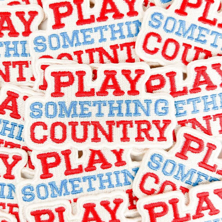 Field Trip Threads – wholesale Patch – Play Something Country Patch – Embroidered Iron-On Music Fan4