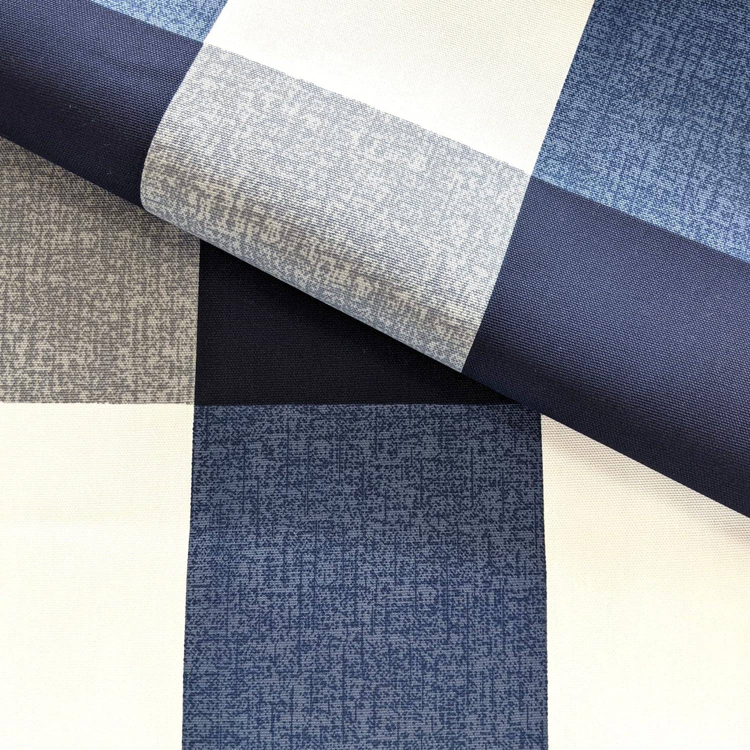 REMOVED BRAND – Capa para cadeira/sofá por atacado – Conjunto de 4 - Capas de Cadeiras de Jantar, Compatíveis com IKEA Henriksdal, Xadrez Buffalo Azul Marinho, Comprimento até ao Chão9