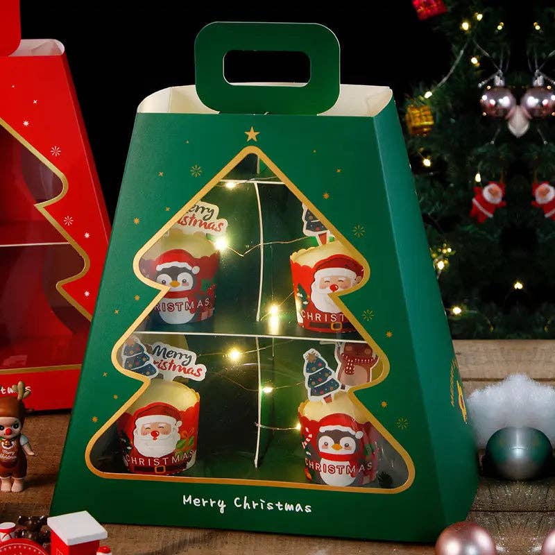 Elegant Design Supply – Suporte de bolo por atacado – Suporte para Sobremesas de Natal com 2 Níveis em Forma de Trapézio11