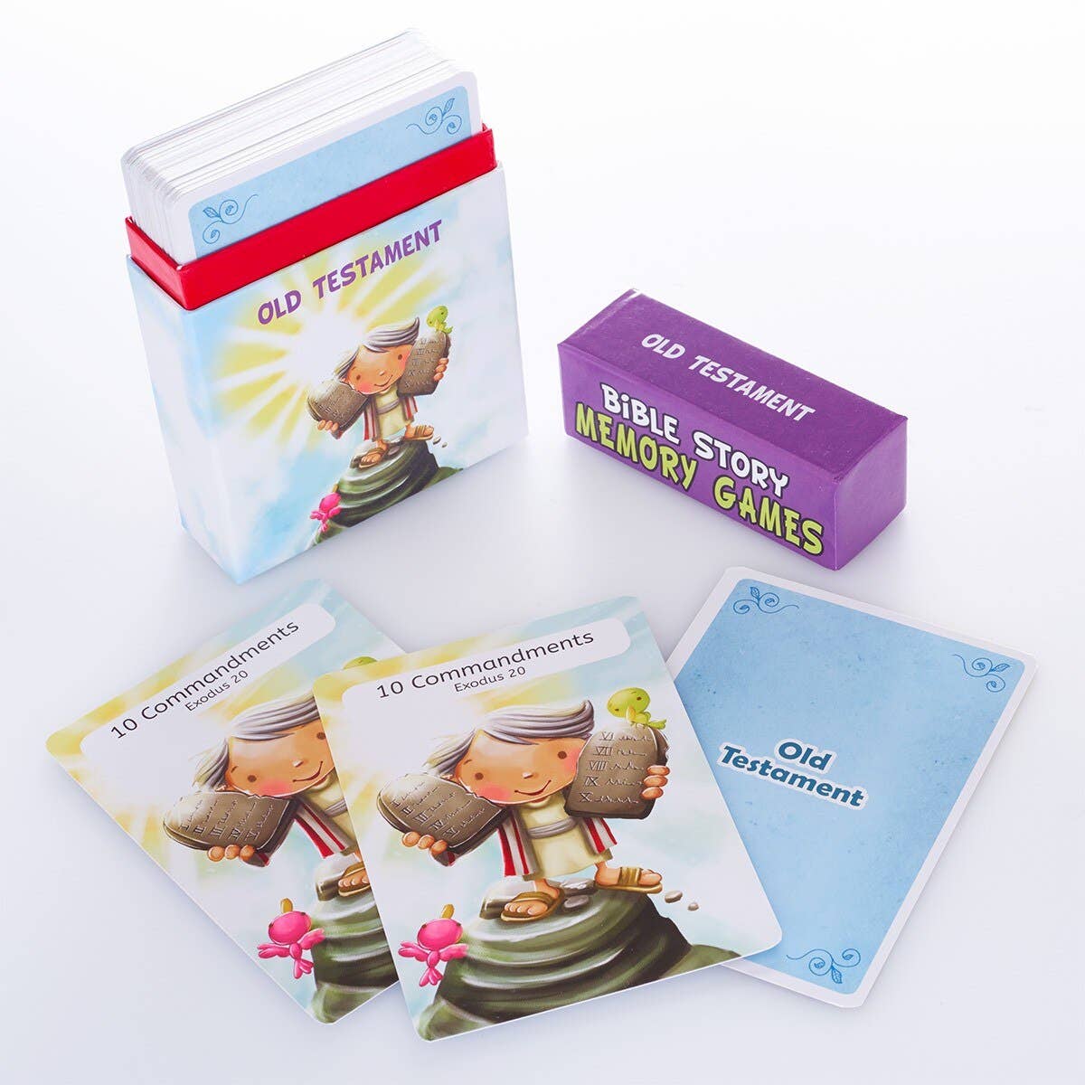 Christian Art Gifts - Wholesale Brain Game - Kids - Card Box Bible Story Memory Games Old Testament1