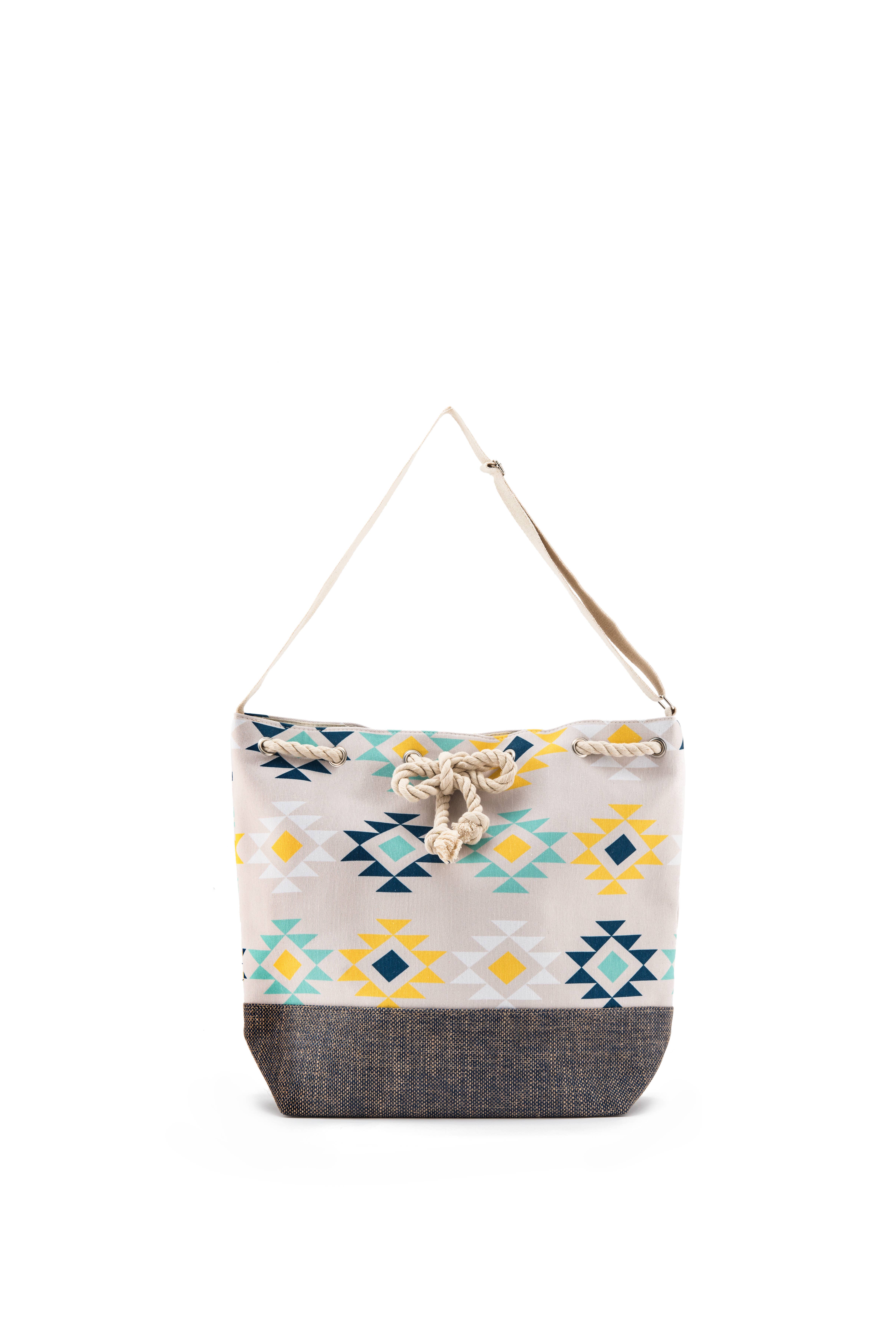 Weddingstar Inc. – wholesale Tote bag – Women's – Extra-Large Drawstring Tote Bag - Aztec Tribal Print1