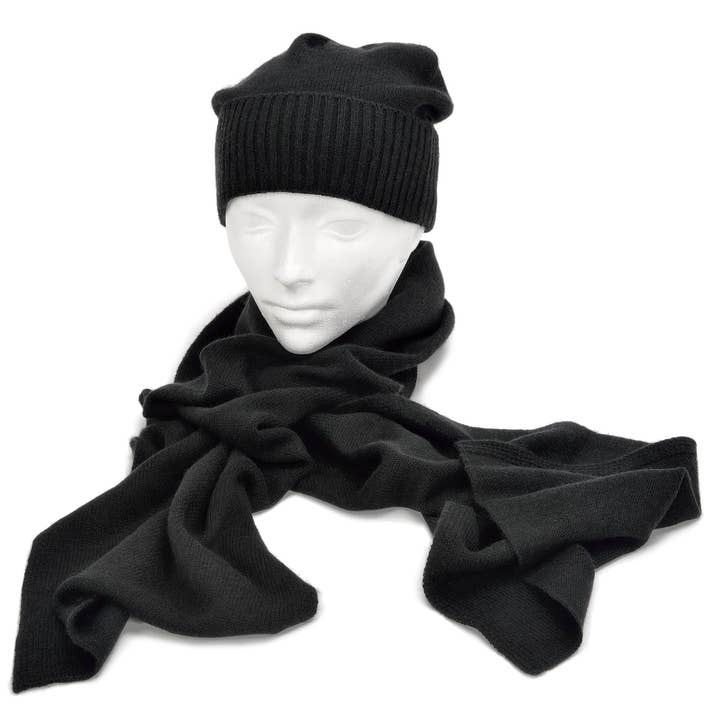 Merben International Inc. - Wholesale Scarf - Women's - Samantha Cashmere Scarf - Black4
