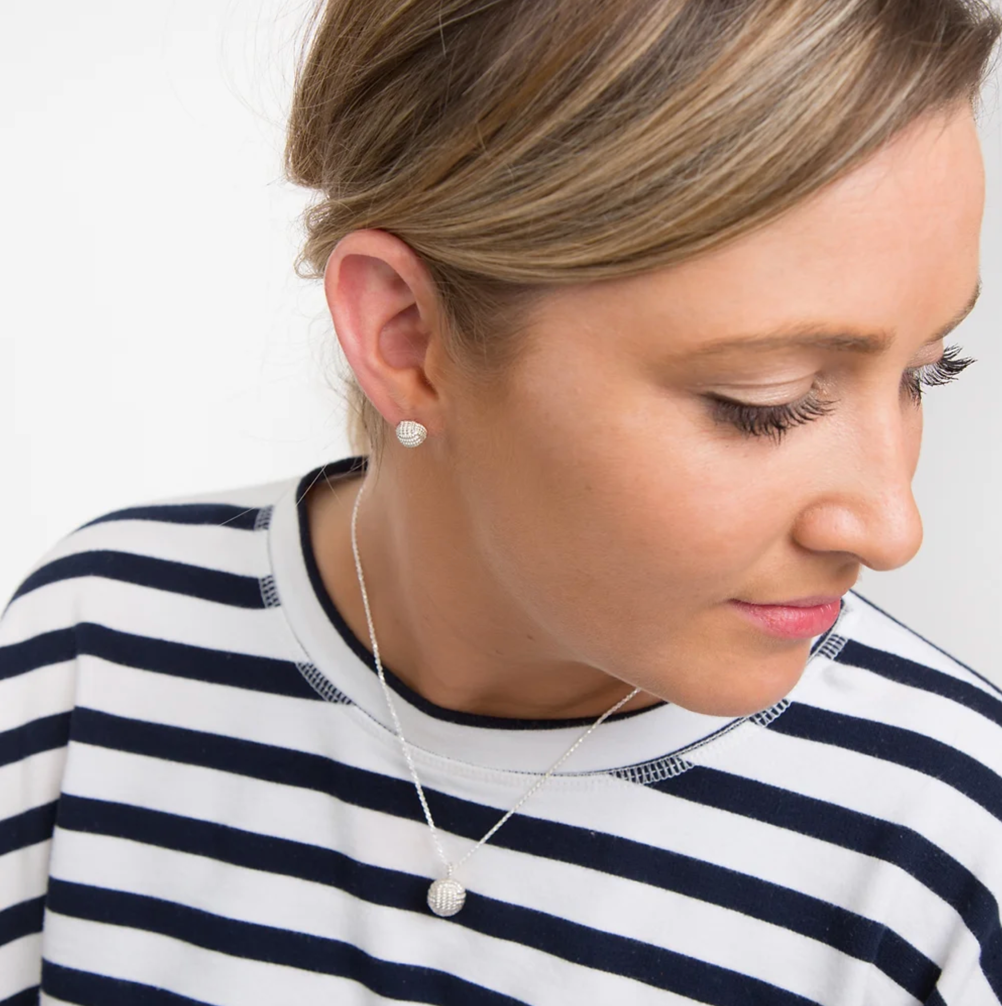 Patsy Kane | Nautical - Wholesale Pendant/Charm Necklace - Monkey Fist Pendant Sterling Silver1