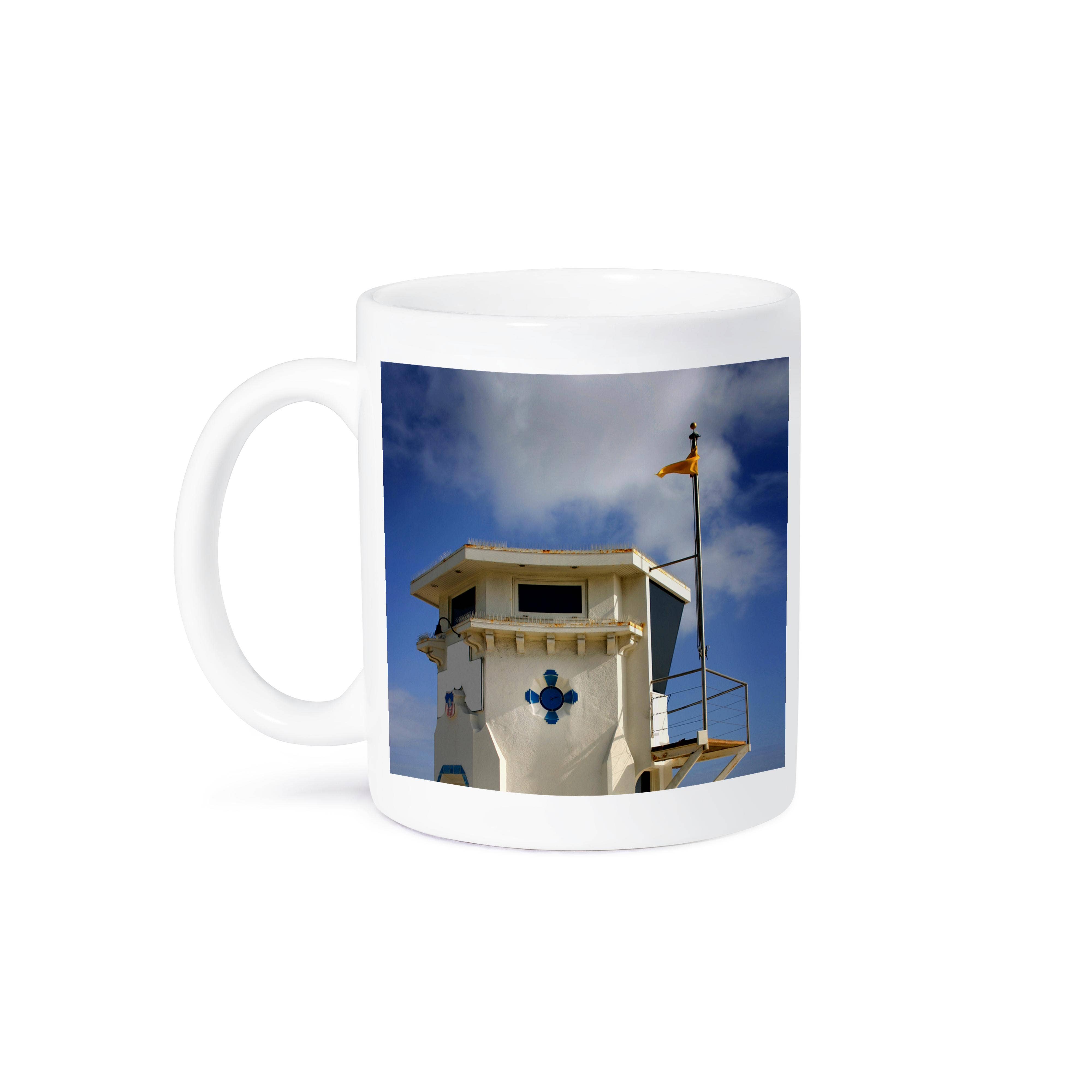 3dRose - Wholesale Coffee Mug - 3dRose, Laguna Beach lifeguard tower with the ocean in the background., Mug8