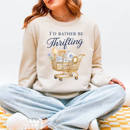 Thrifting Crewneck Sweatshirt – Vintage Cart for wholesale by Story & Grace Co