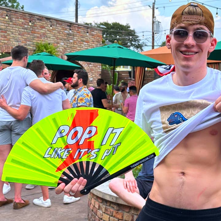 The Gay Fan Club - Wholesale Handheld Folding Fan - Poppers Fan (UV)1