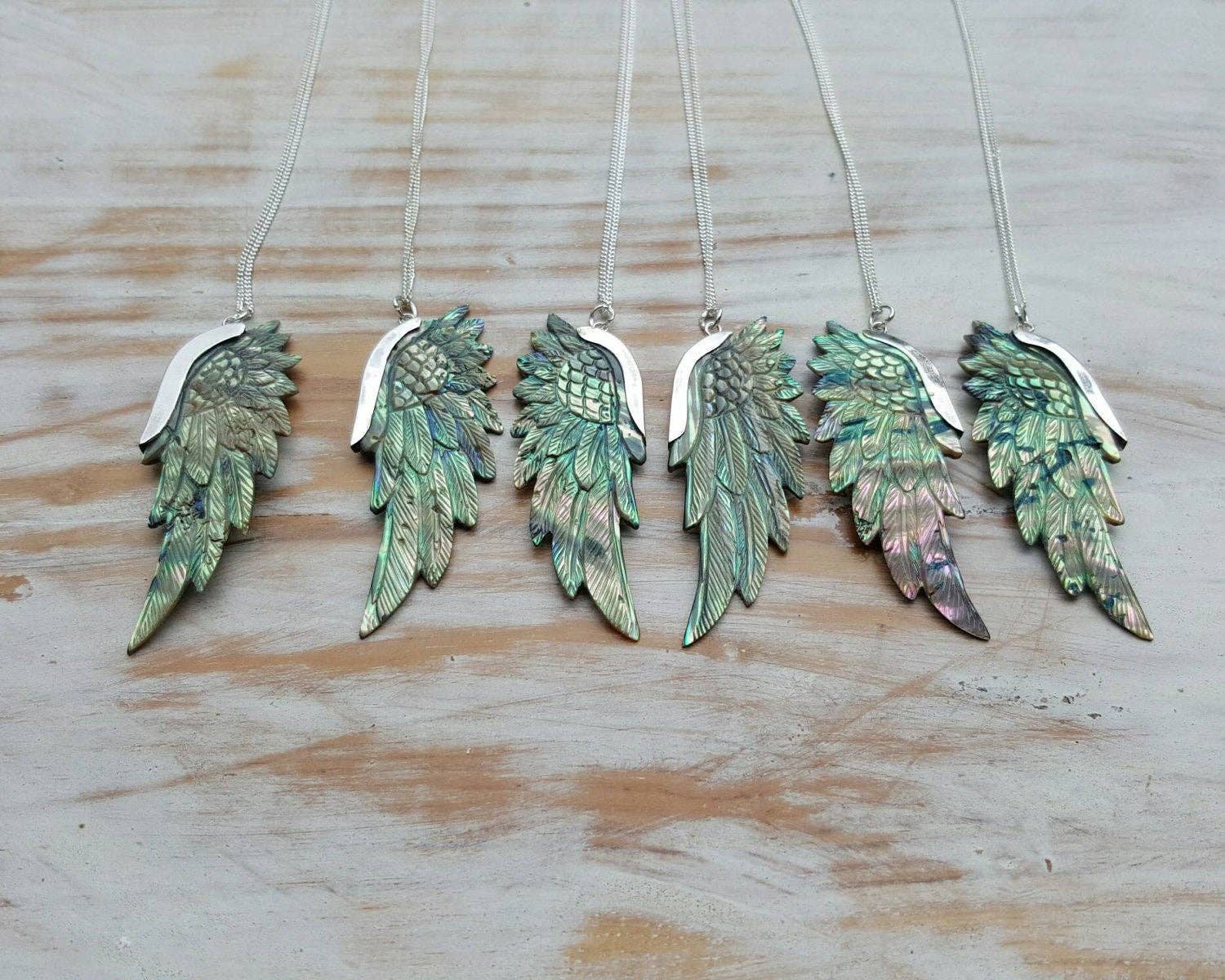 Feather Tribe - Vente Colliers à pendentif - Collier Mini SuperWing en Abalone3