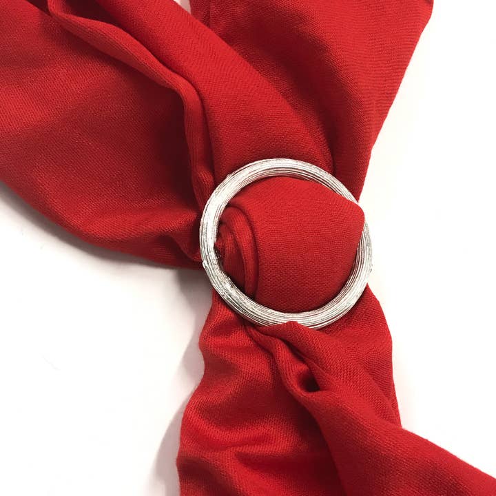 House of Morgan Pewter - Wholesale Scarf - Women's - Scarf Ring - Tree Branch - Scarves Jewelry4