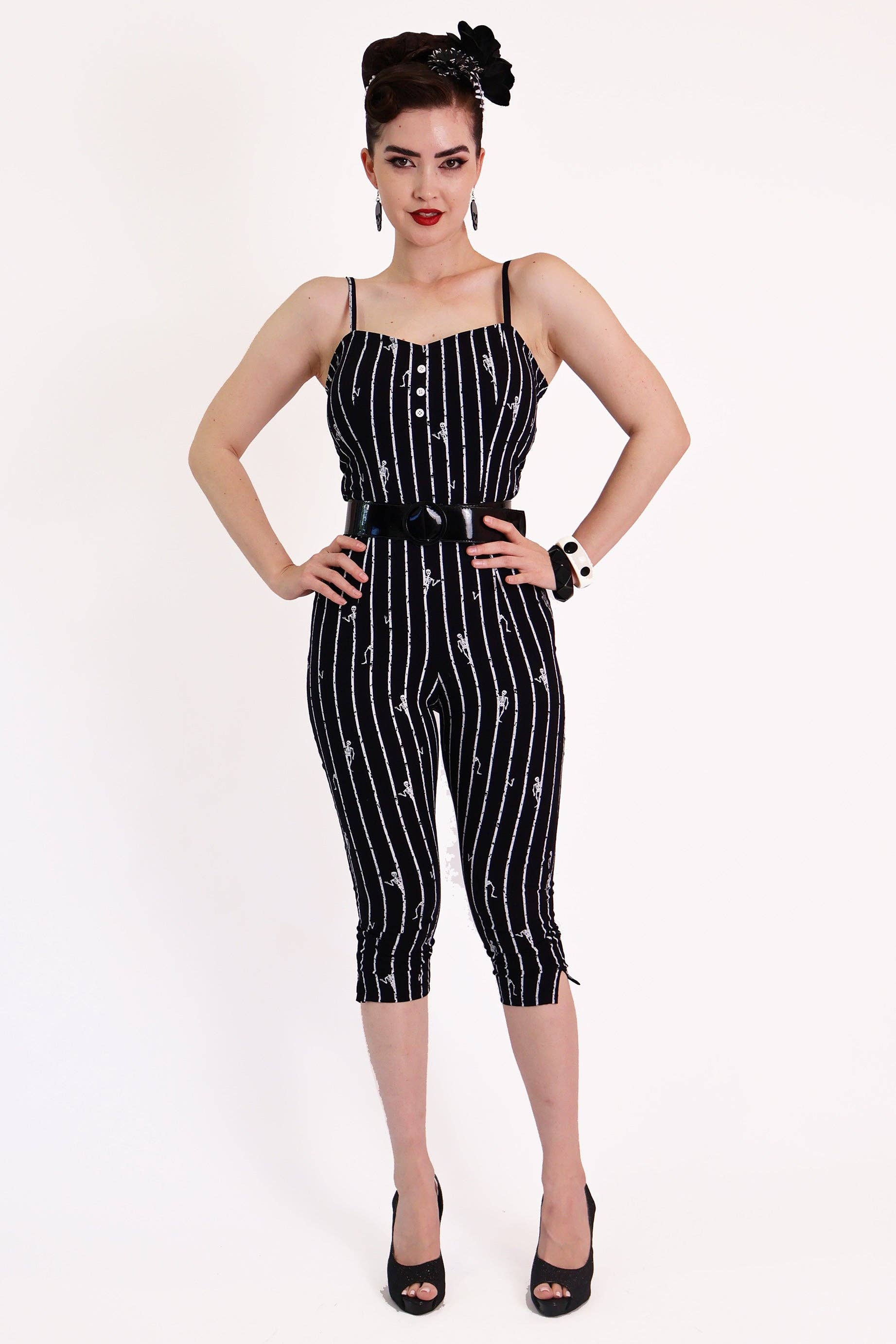 BONSAI KITTEN - Wholesale Jumpsuit – Women's - Skeleton Stripe Jumpsuit3