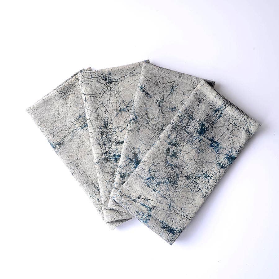 Ichcha - Wholesale Dinner & Cloth Napkin - Almost Solid White Organic Cloth Napkins (Set of 4) -Morning1