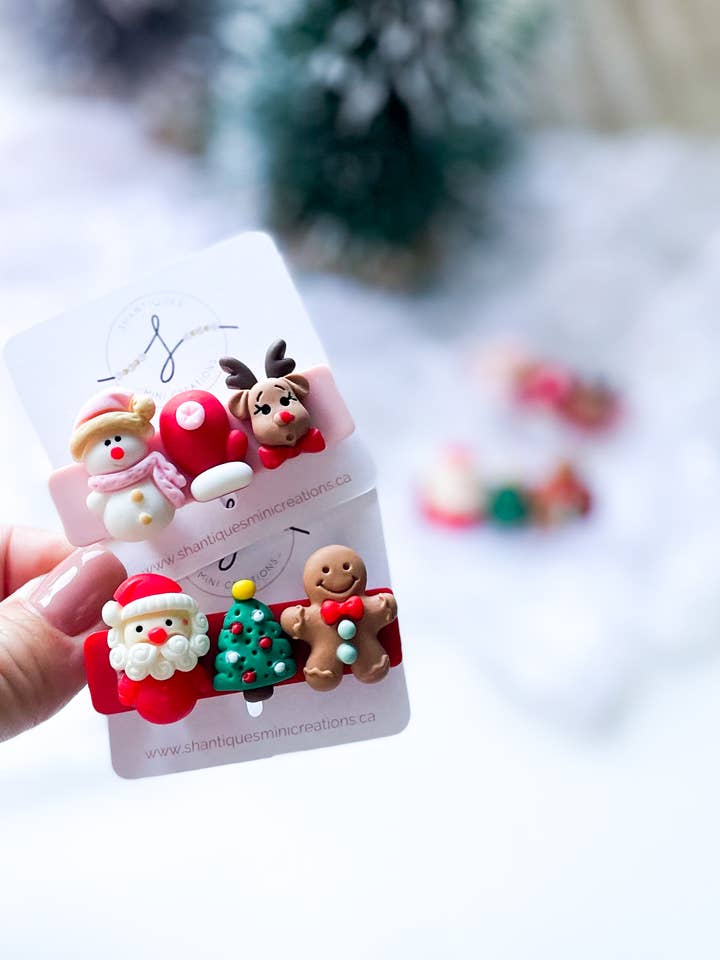 Classic Christmas Clips for wholesale by Shantiques Mini Creations