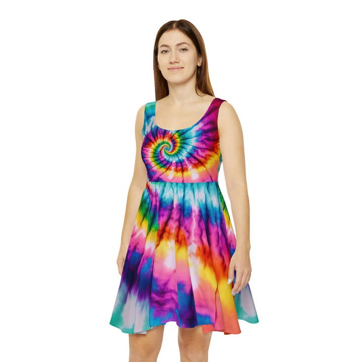 Tie Dye Women's Skater Dress for wholesale by Solana Grace