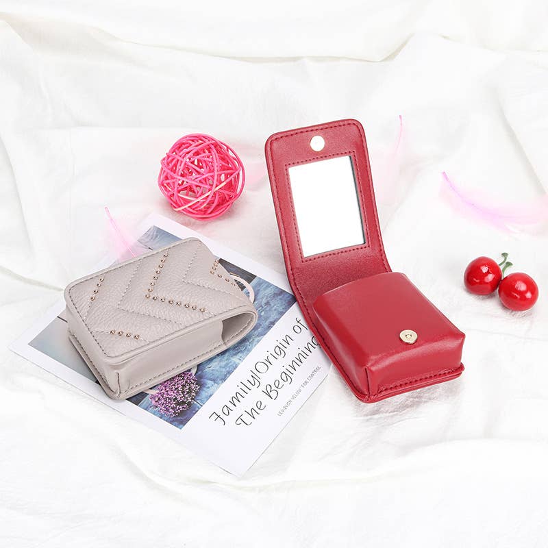 wandf - Vente Trousses de maquillage/cosmétique - Étui à maquillage en cuir avec miroir7