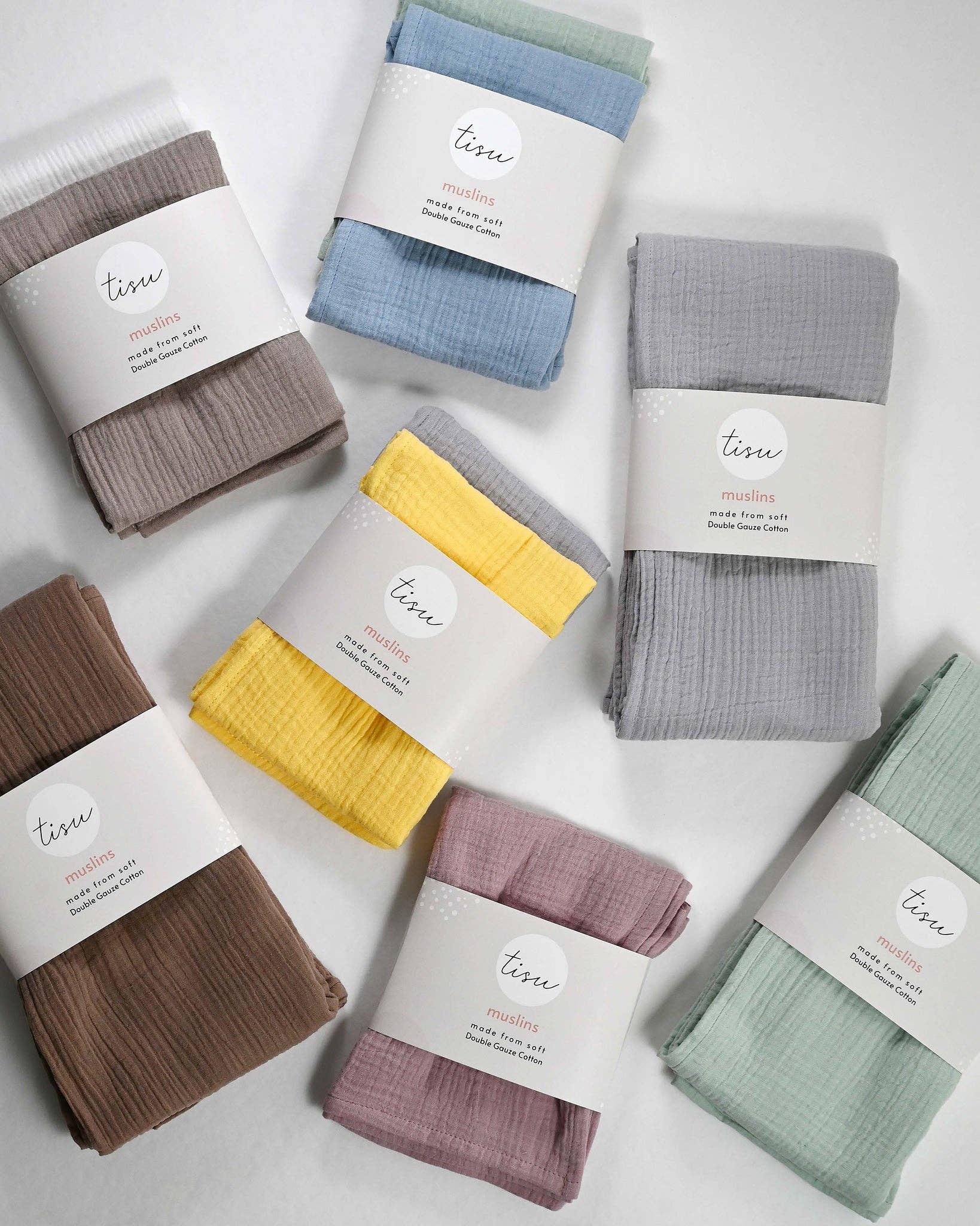 TISU - Vendita all'ingrosso Copertina avvolgente - Neonati - Fasciatura in mussola TISU, Mocca1