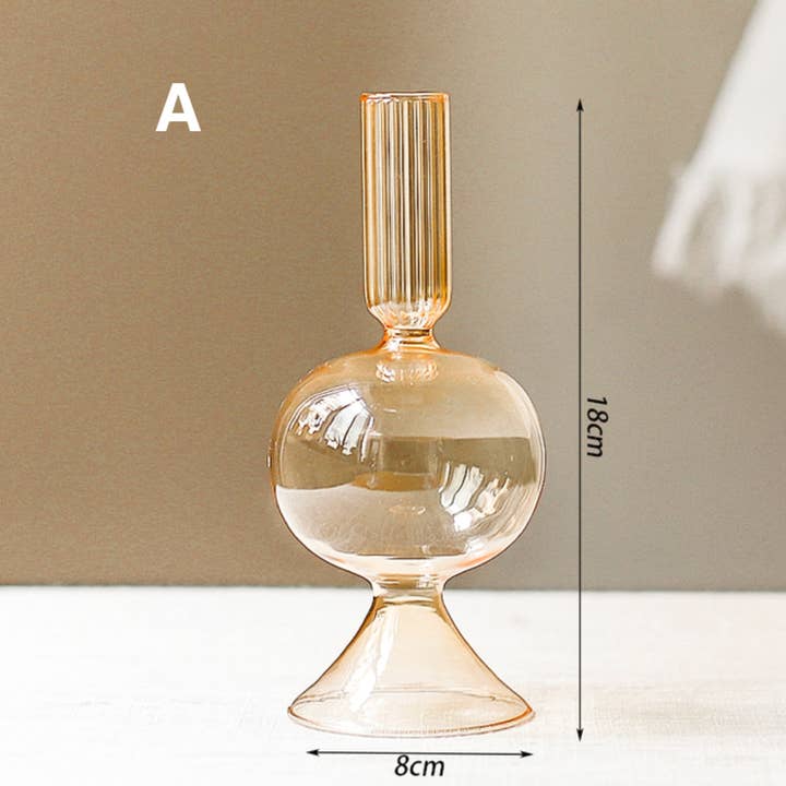 IVORE.GROUP - Wholesale Candle Holder - Vintage Style Glass Candlestick Holder