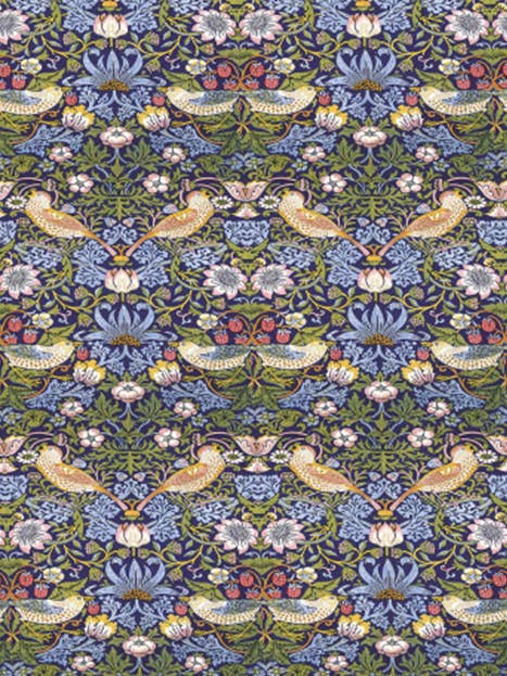 6LLT-WM StonewashedLeinenGeschirrtücher - WmMorris StrawberryThief für den Großhandel von Mierco European Linens