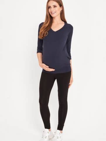 MEDSLEEVE TOP V NECK NAVY BLUE for wholesale by Cool Mama